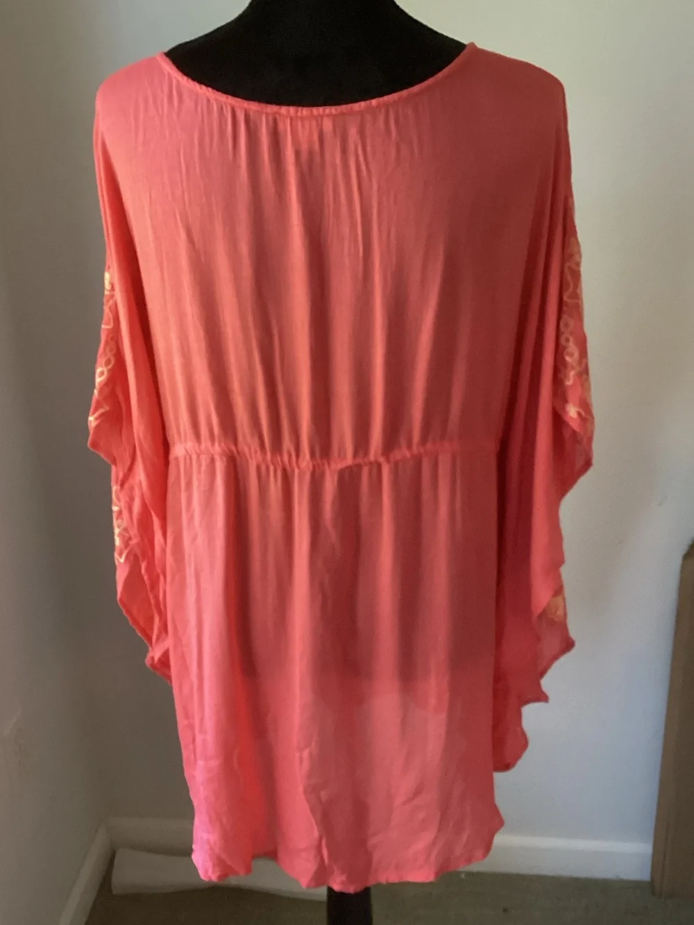 Sundance Coral Floral-Embroidered Swim Coverup